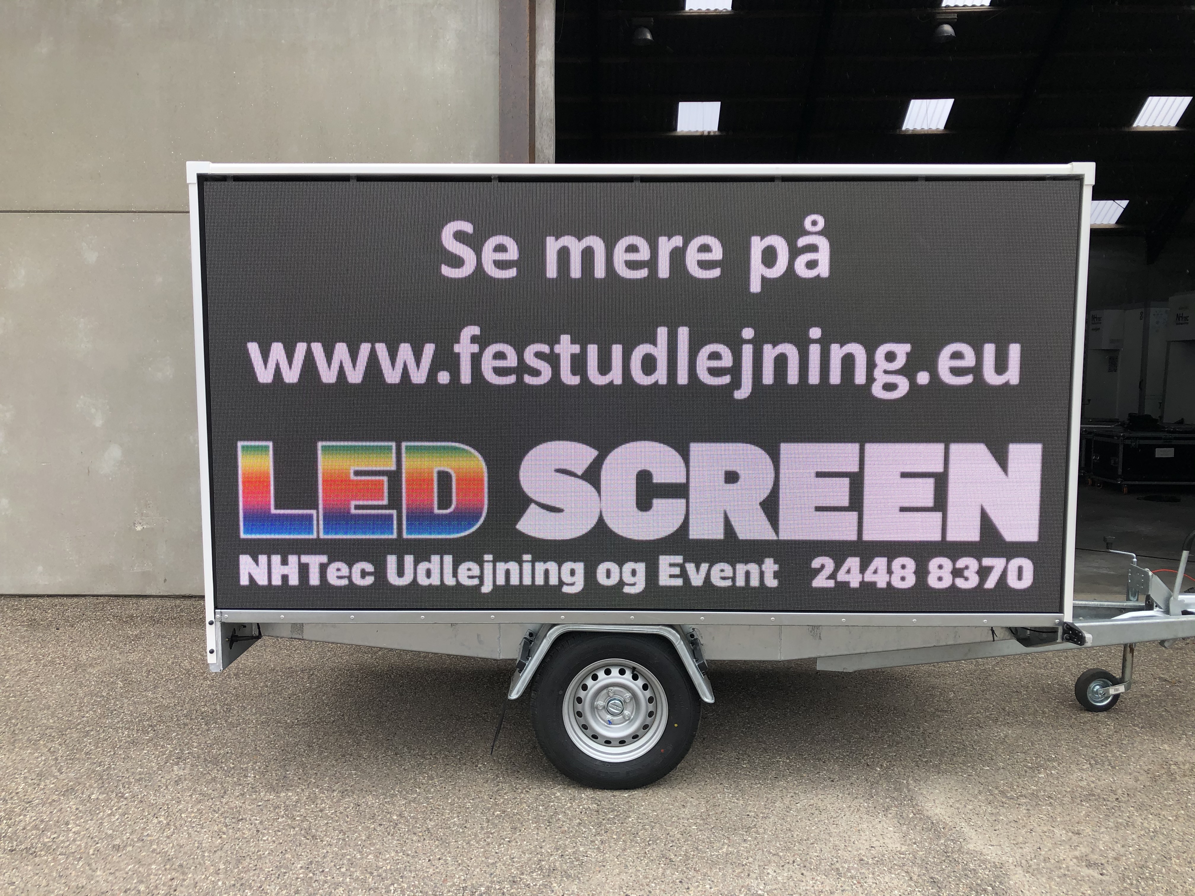 LED Reklame skærm 4,5m2 md inkl. Cloud løsning - NHTec Udlejning & Event –